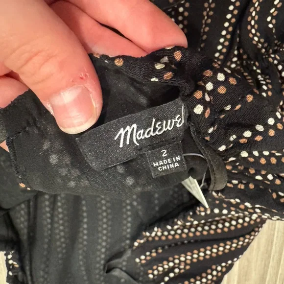 Madewell Smocked Stripe Mini Dress in Mini Dot Stripe - Picture 8 of 9